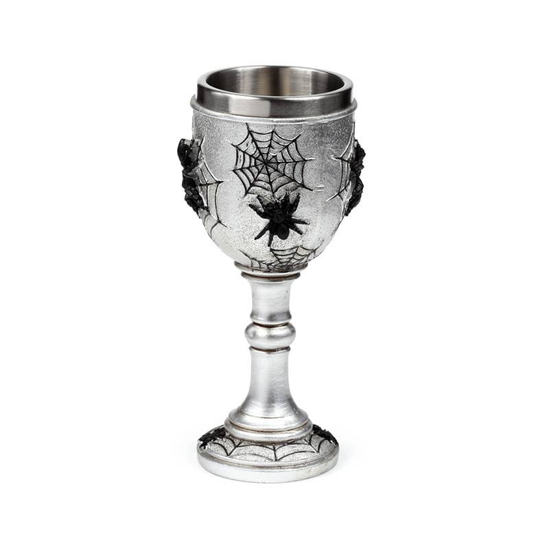Gothic Gifts Decorative Spider Web Goblet - DevilGothic DevilGothic