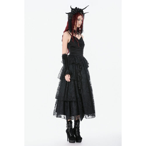 Dark in Love Gothic Satin Lace Dress