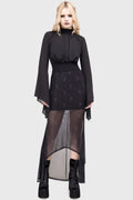 Killstar Astralune High Neck Flared Sleeve Top - DevilGothic DevilGothic