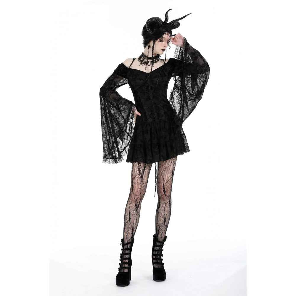 Dark In Love Alora Lace Off Shoulder Dress﻿