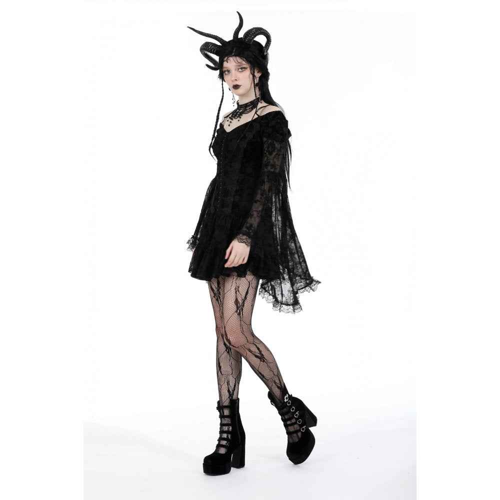 Dark In Love Alora Lace Off Shoulder Dress﻿