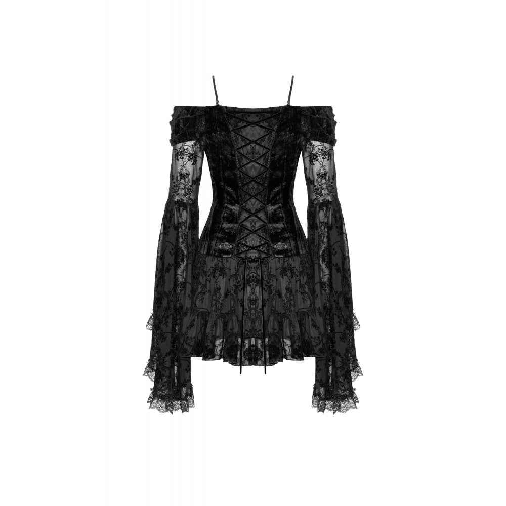 Dark In Love Alora Lace Off Shoulder Dress﻿