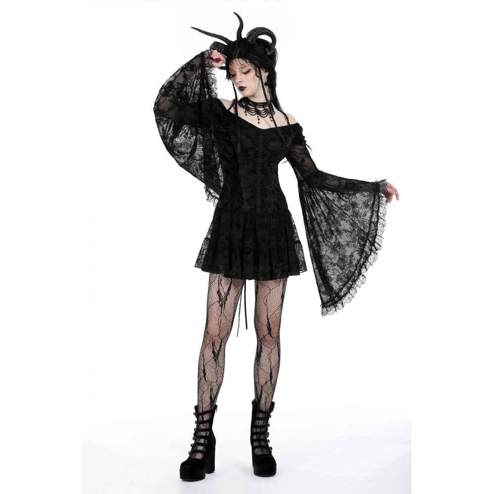 Dark In Love Alora Lace Off Shoulder Dress﻿
