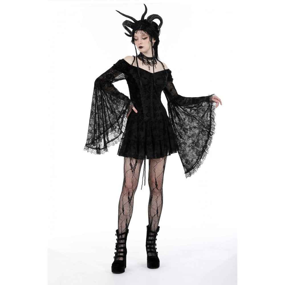 Dark In Love Alora Lace Off Shoulder Dress﻿
