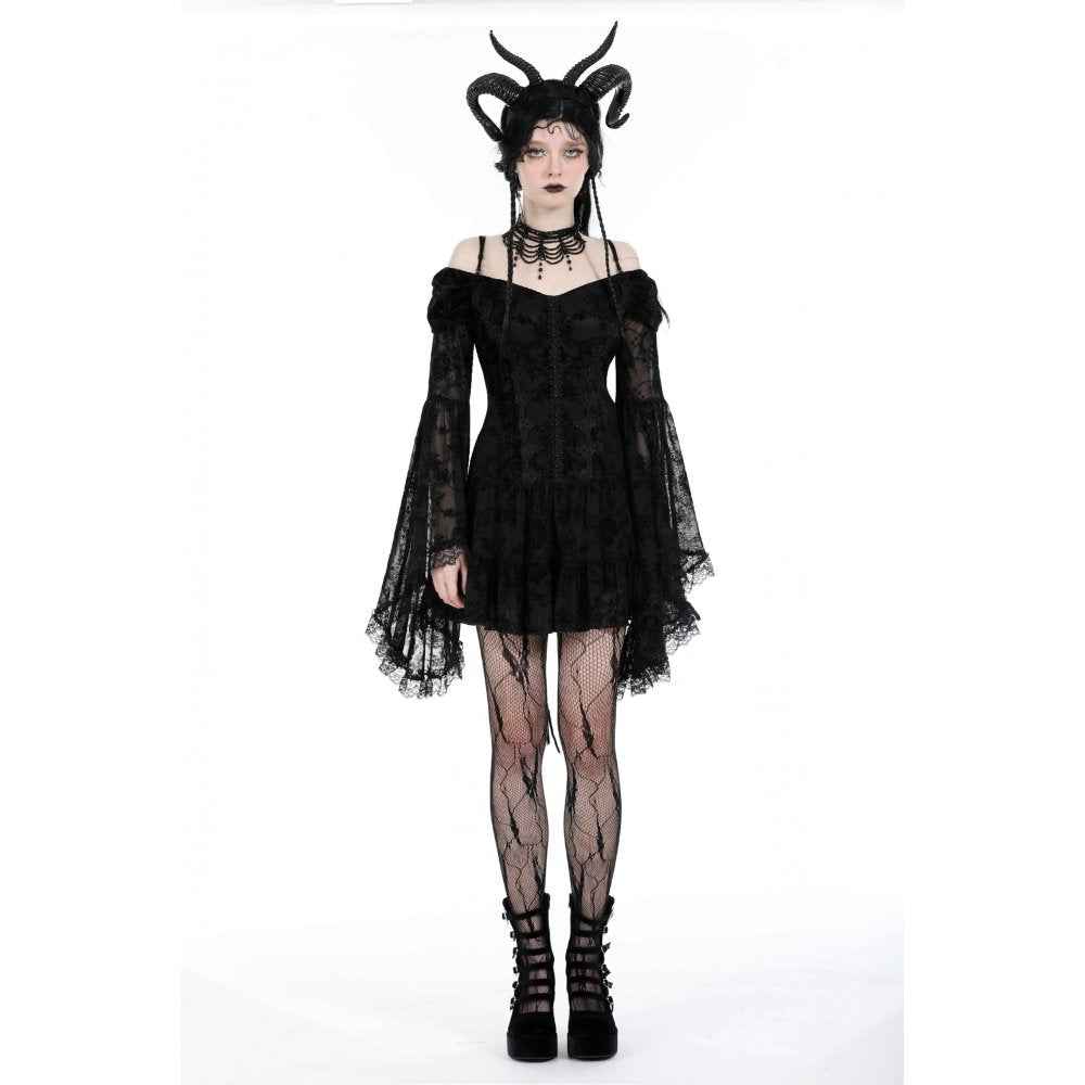 Dark In Love Alora Lace Off Shoulder Dress﻿