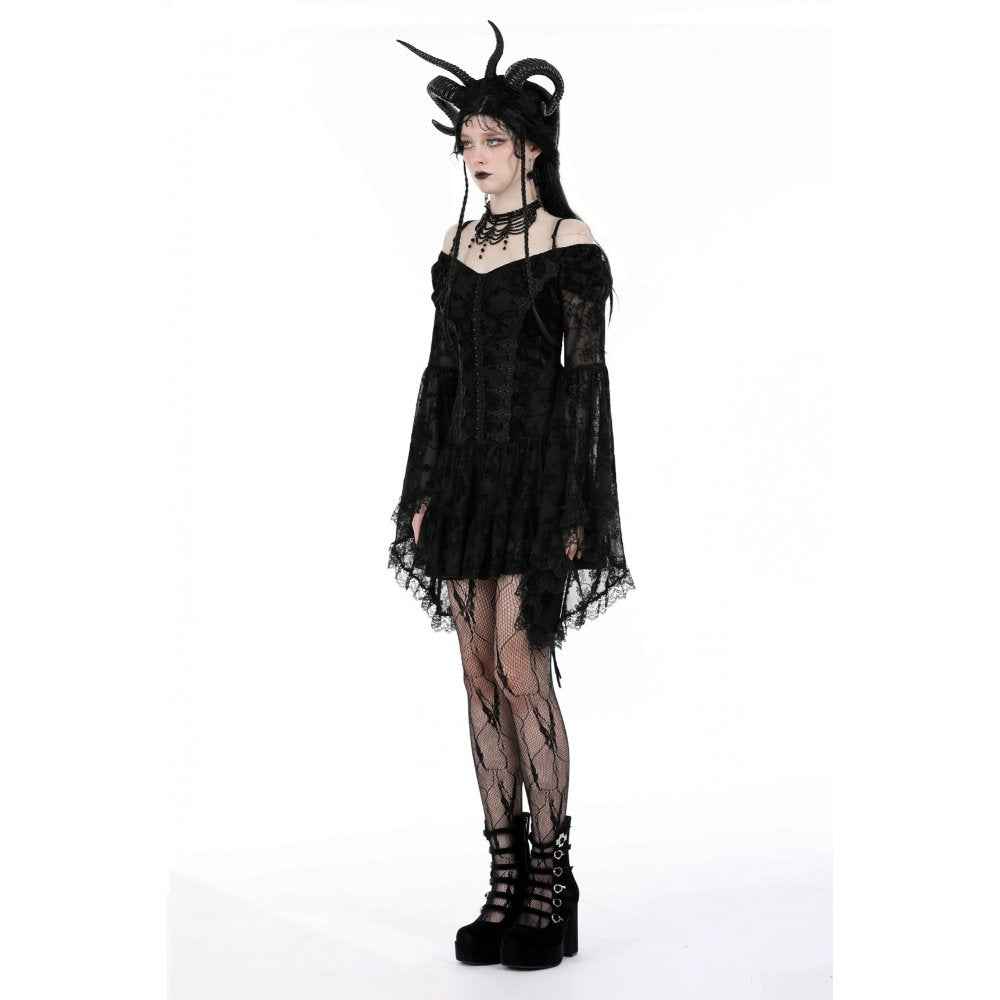 Dark In Love Alora Lace Off Shoulder Dress﻿
