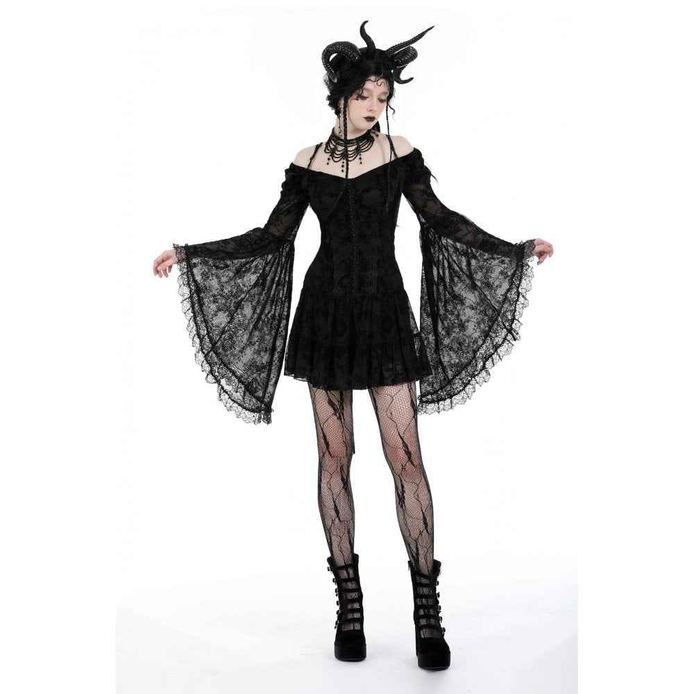 Dark In Love Alora Lace Off Shoulder Dress﻿
