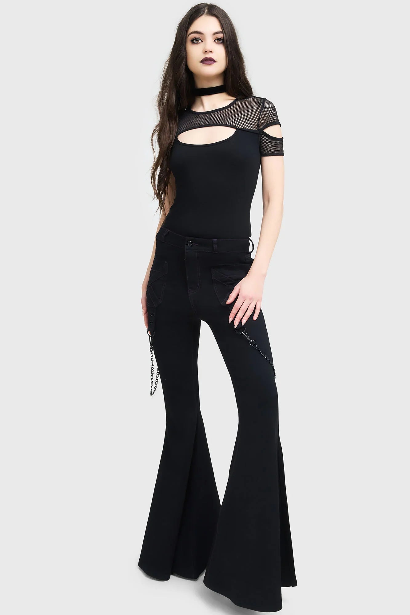 Killstar Beliala Fit & Flare Trousers - DevilGothic DevilGothic
