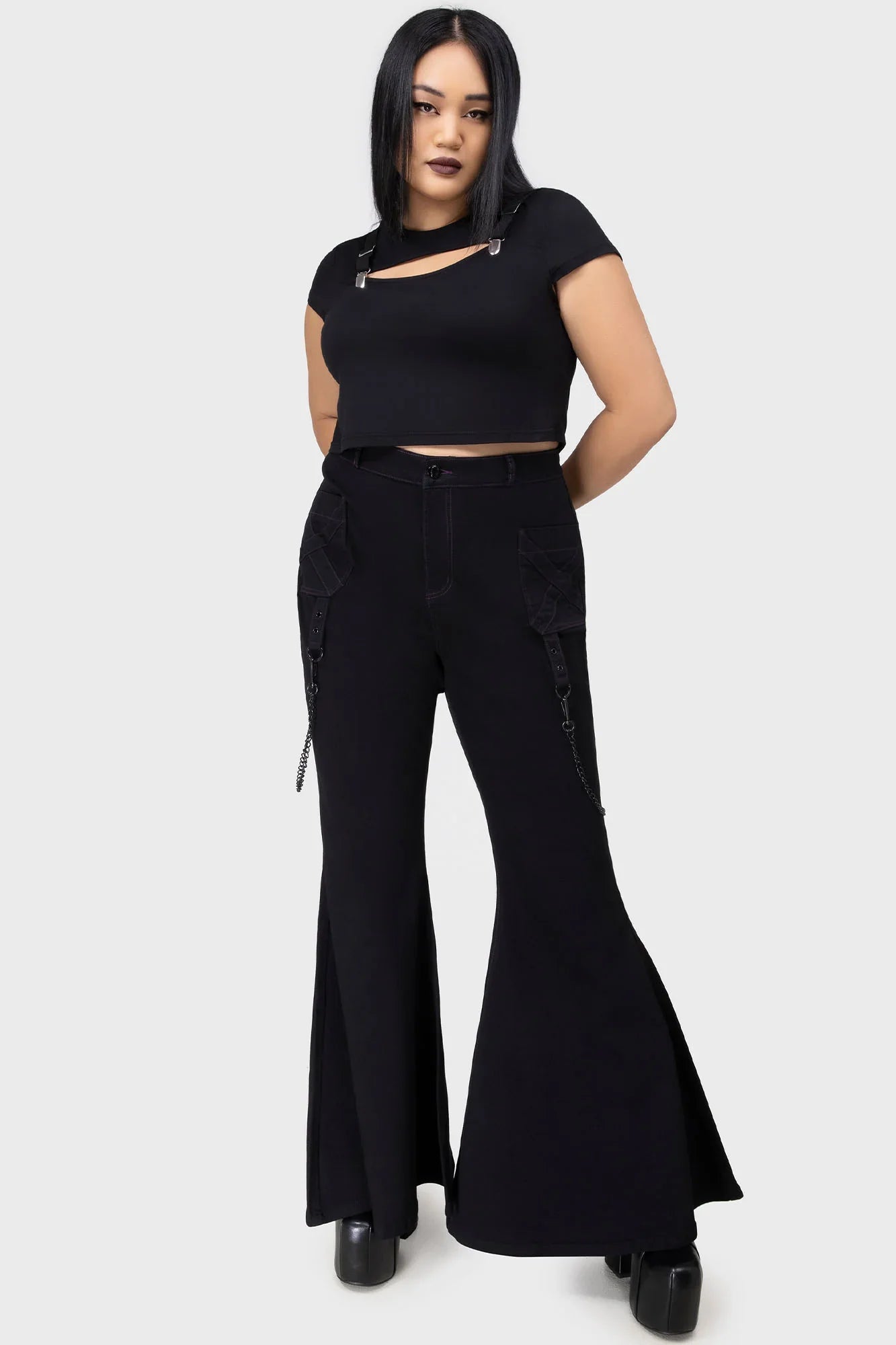Killstar Beliala Fit & Flare Trousers - DevilGothic DevilGothic