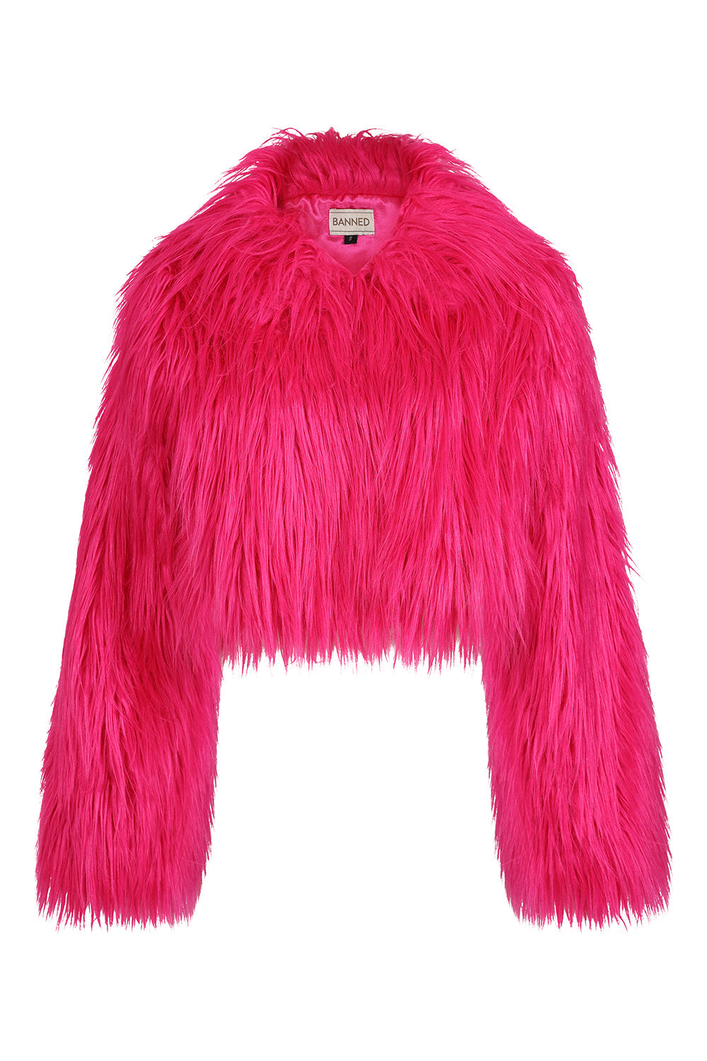 Banned Apparel Glacia Hot Pink Faux Fur Jacket - DevilGothic DevilGothic