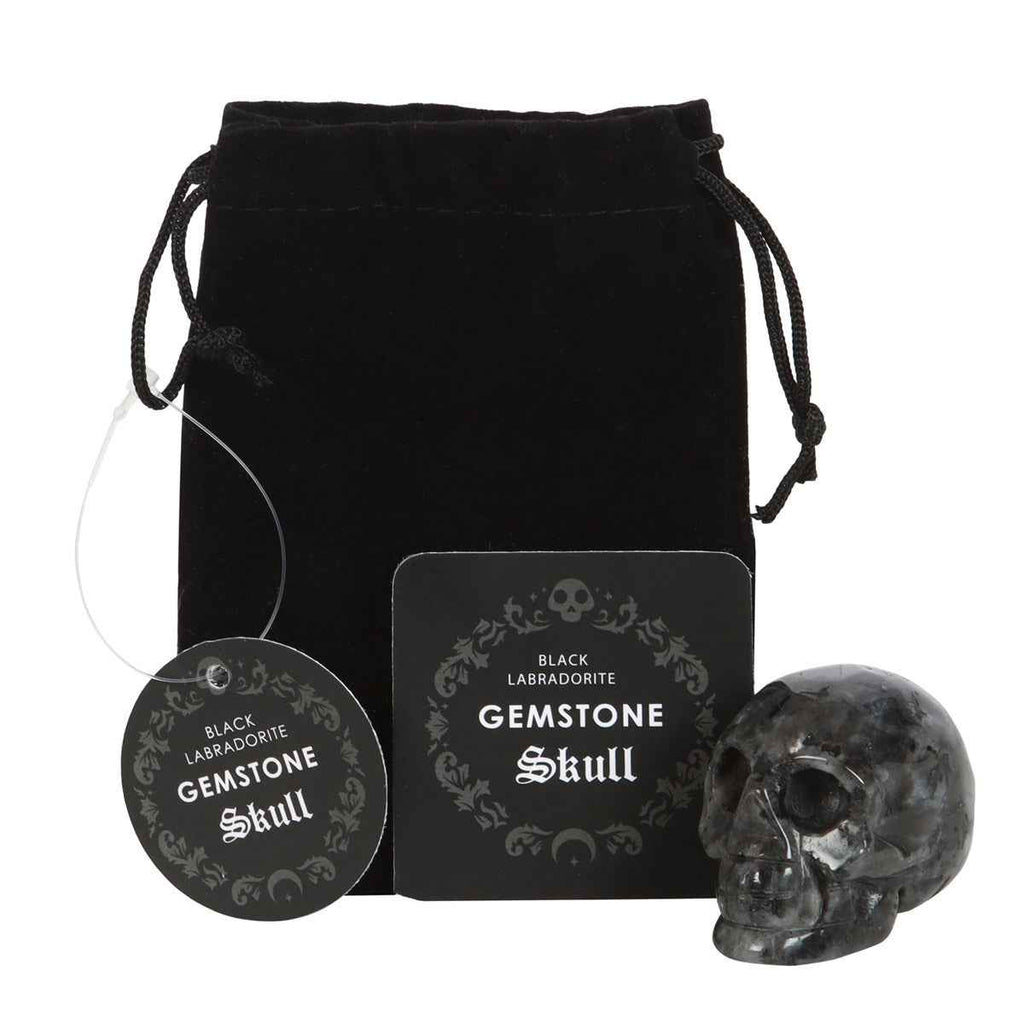 Gothic Gifts Black Labradorite Crystal Skull