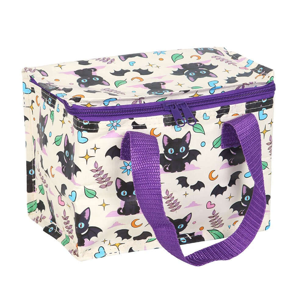 Gothic Gifts Cute and Creepy Cat Print Lunch Bag - DevilGothic DevilGothic