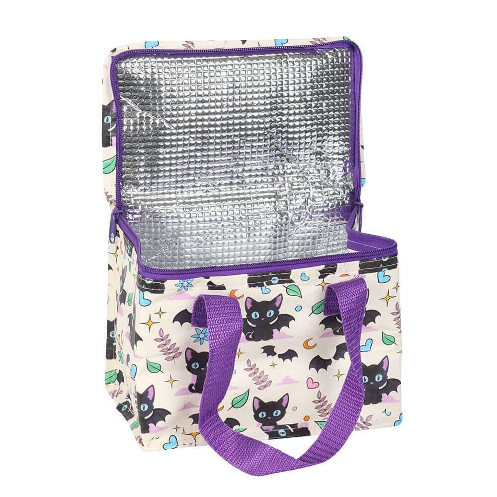 Gothic Gifts Cute and Creepy Cat Print Lunch Bag - DevilGothic DevilGothic