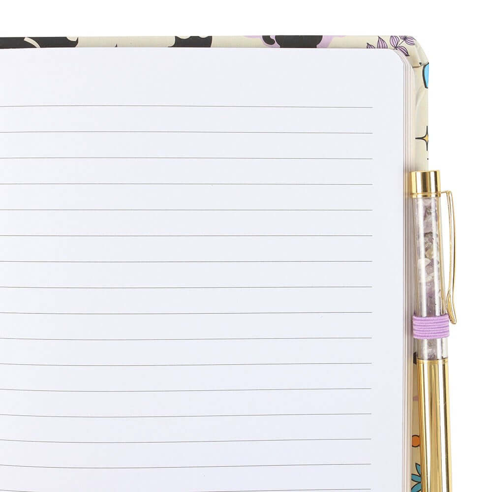Gothic Gifts Cute and Creepy Print A5 Notebook with Amethyst Pen - DevilGothic DevilGothic