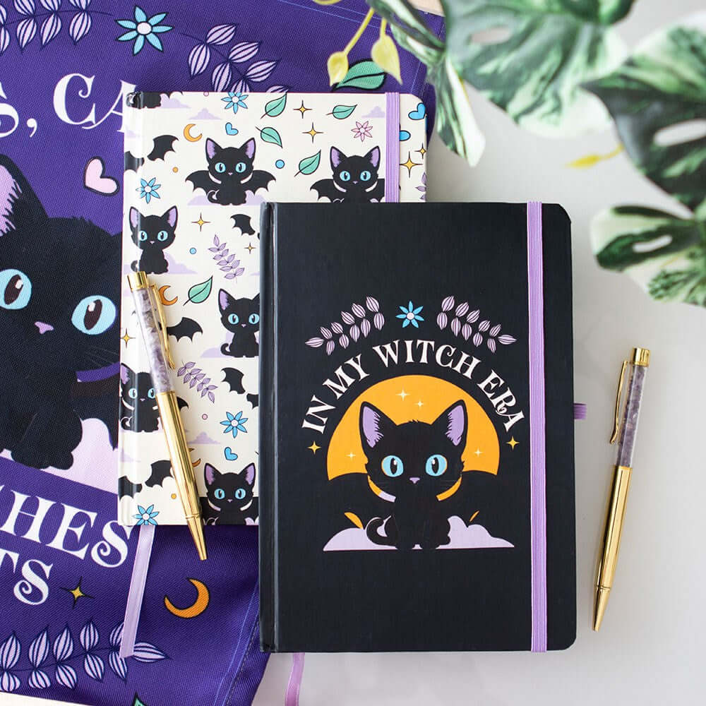 Gothic Gifts Cute and Creepy Print A5 Notebook with Amethyst Pen - DevilGothic DevilGothic