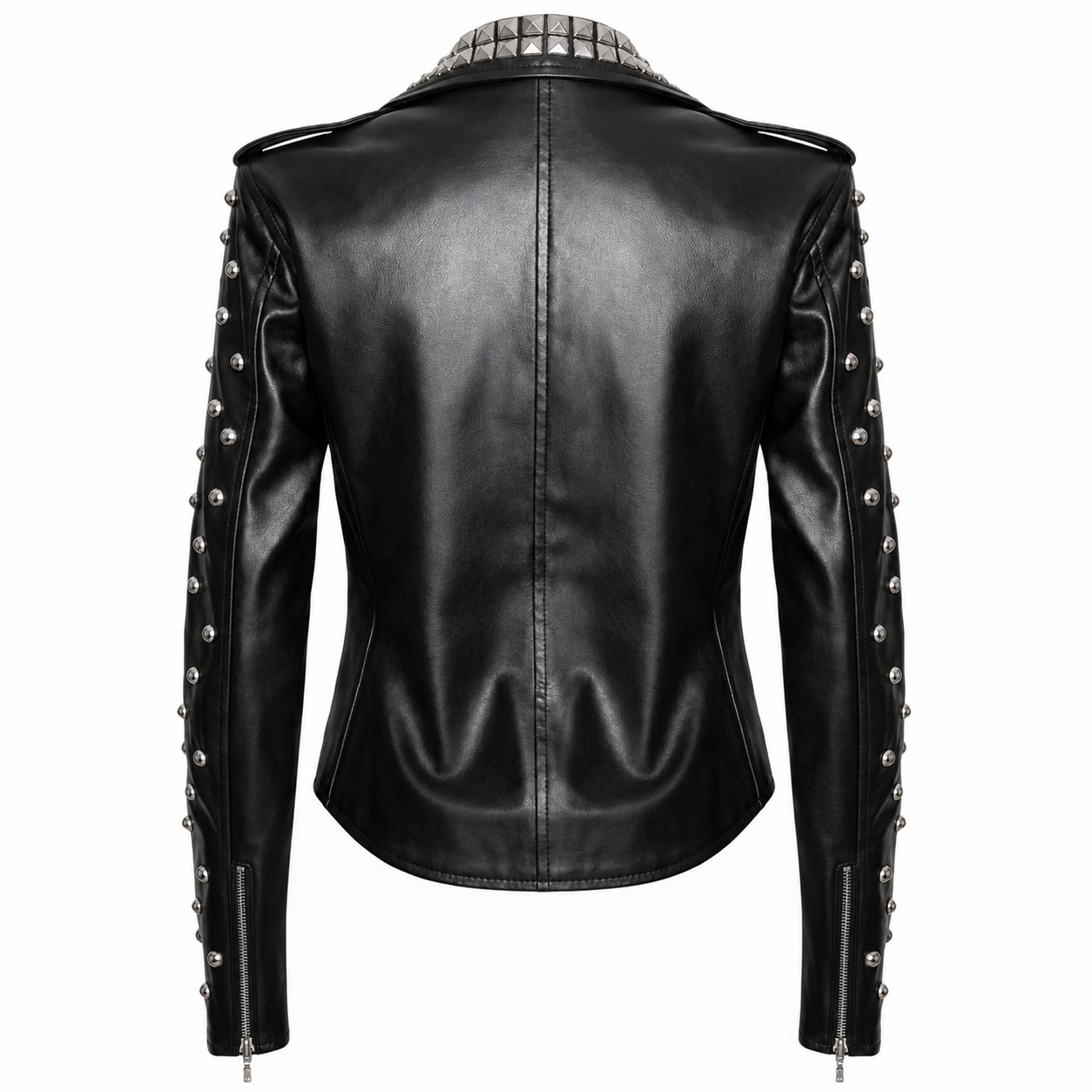 Women’s Black Studded Brando Leather Jacket