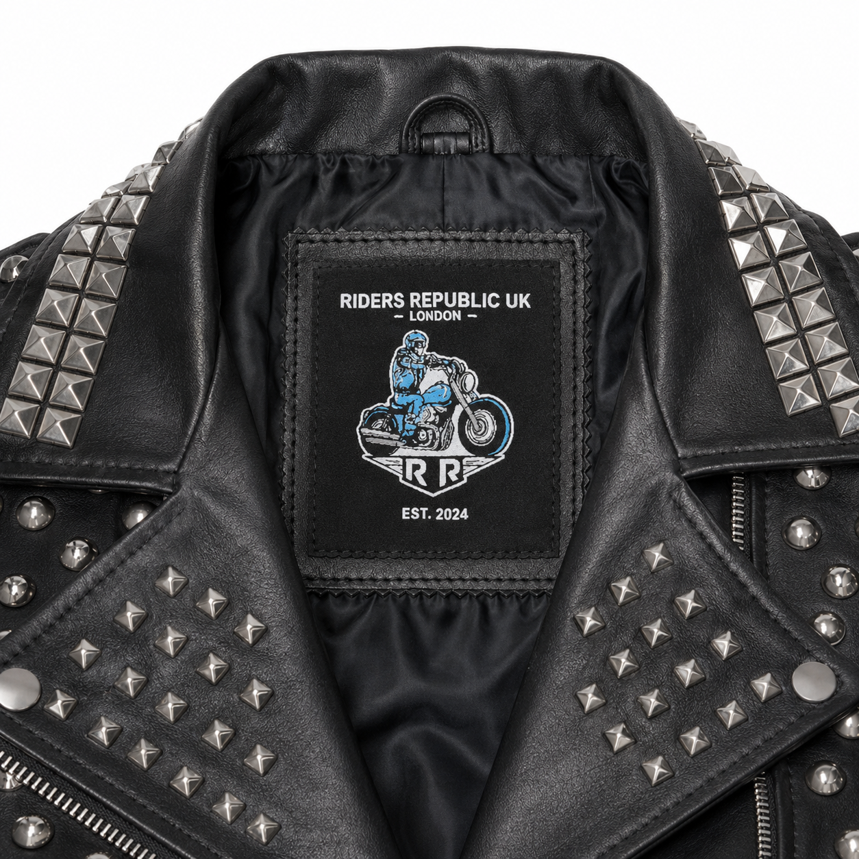 Women’s Black Studded Brando Leather Jacket