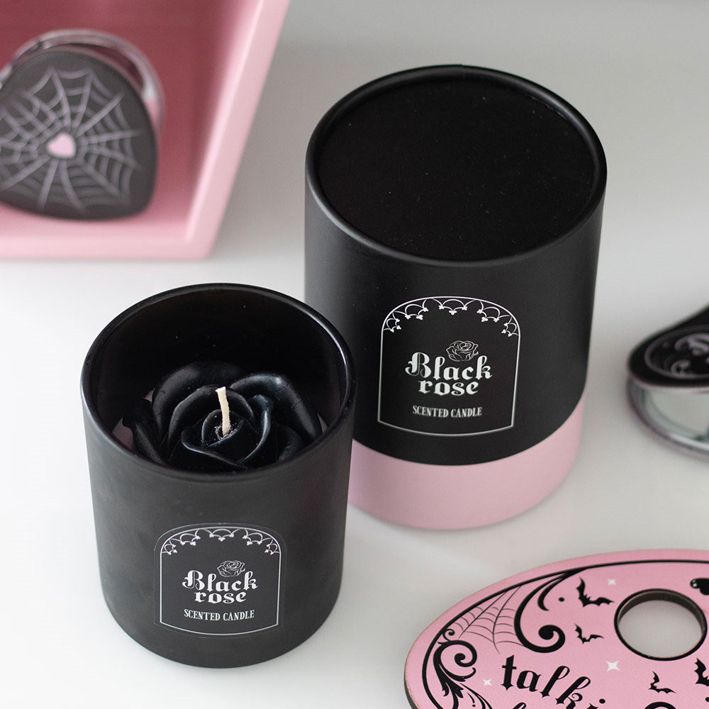 Gothic Gifts Candle of Black Roses with 3D Roses - DevilGothic DevilGothic