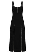 Banned Apparel Malvolia Zipped Midi Dress - DevilGothic DevilGothic