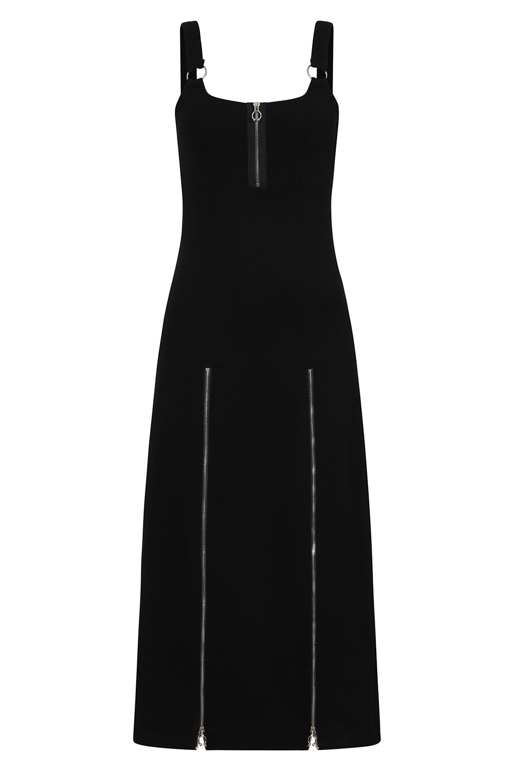 Banned Apparel Malvolia Zipped Midi Dress - DevilGothic DevilGothic