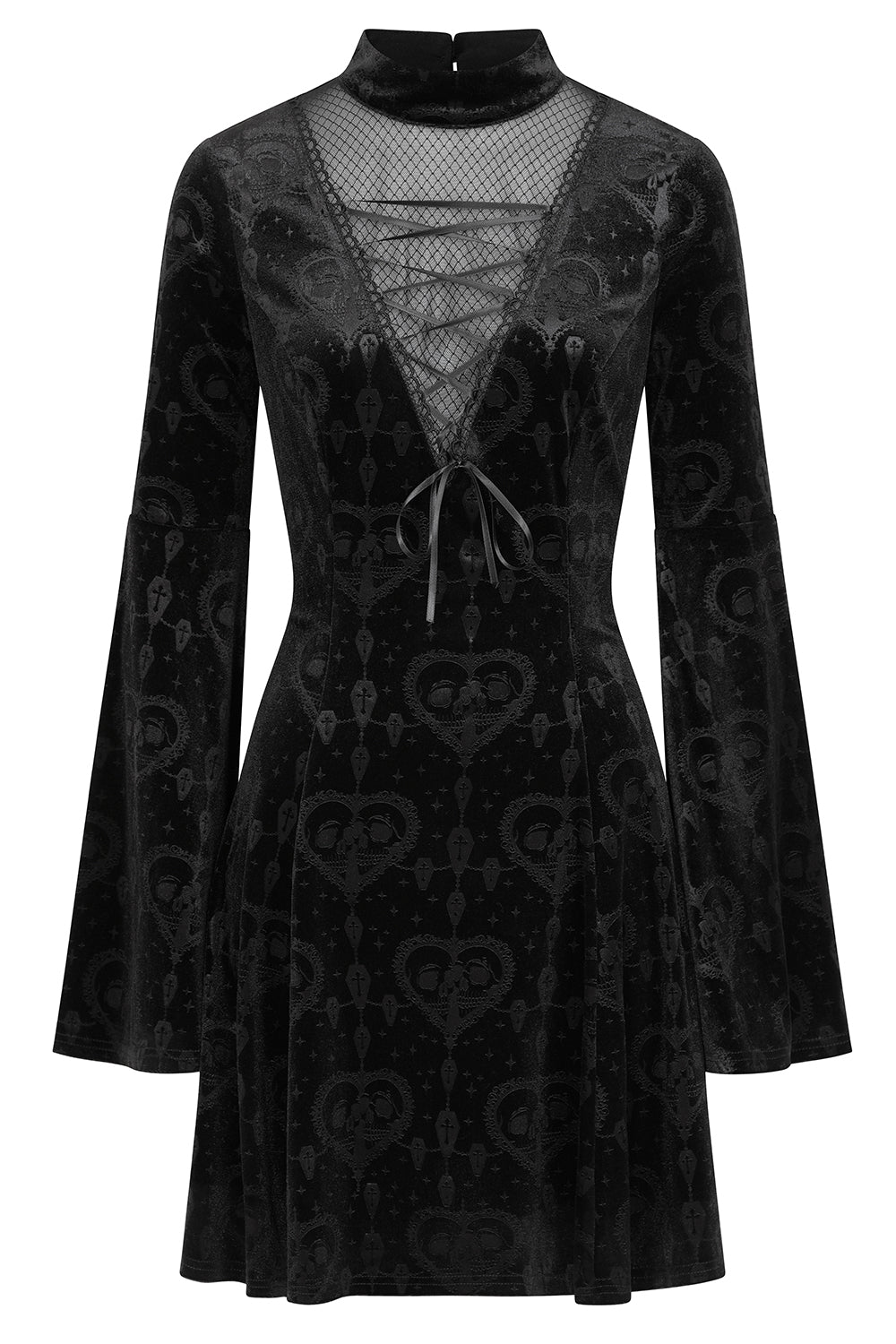 Banned Lucinda Gothic Lace Dress - Elegant Victorian Black Dress - DevilGothic DevilGothic