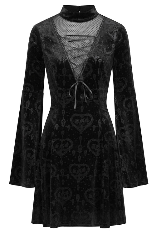 Banned Lucinda Gothic Lace Dress - Elegant Victorian Black Dress - DevilGothic DevilGothic