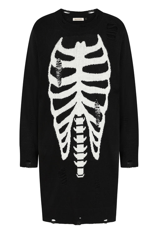 Banned Apparel Melinoe Knit Dress - DevilGothic DevilGothic