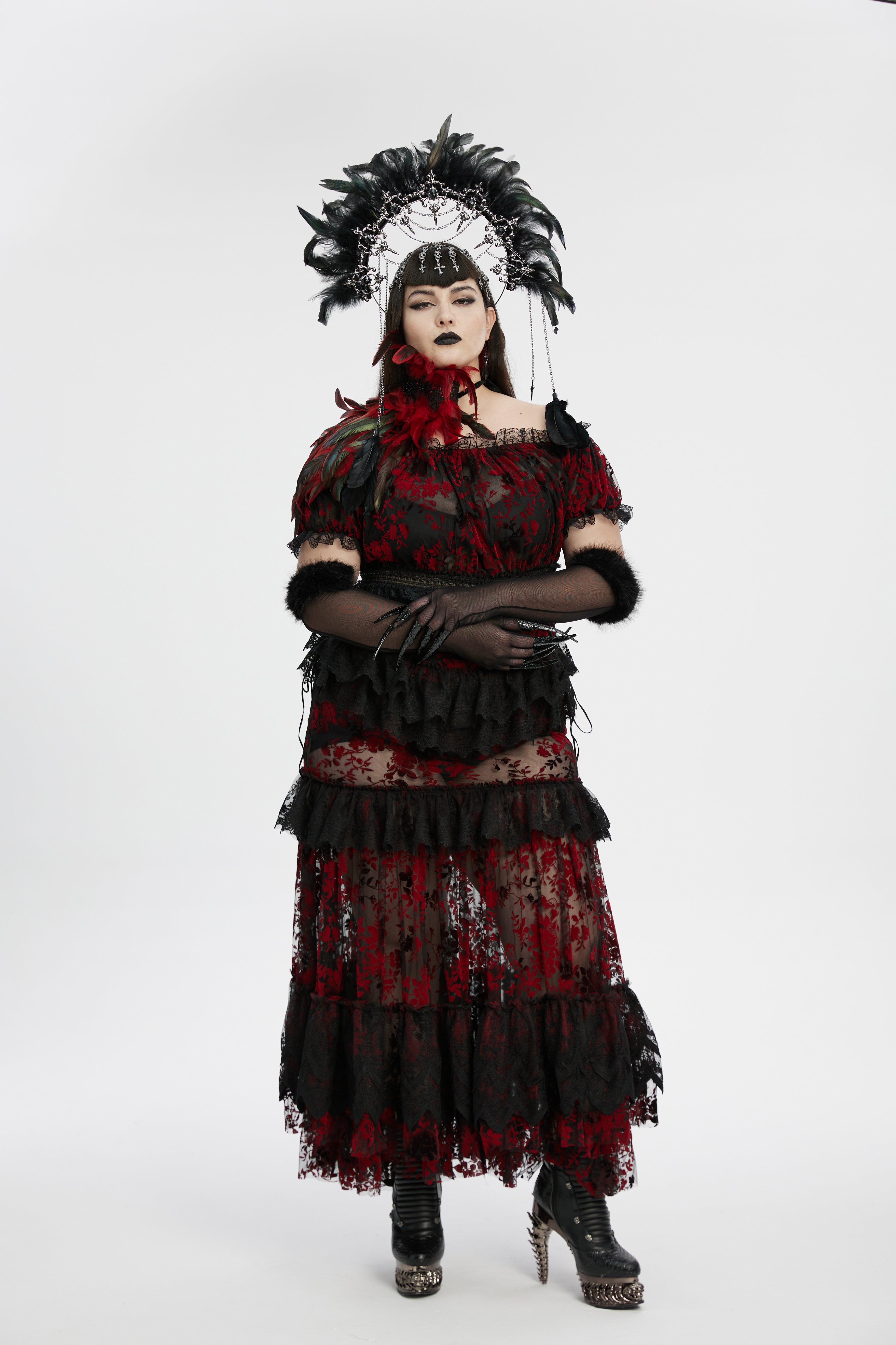 Punk Rave Fluffy Goth Gloves - DevilGothic DevilGothic