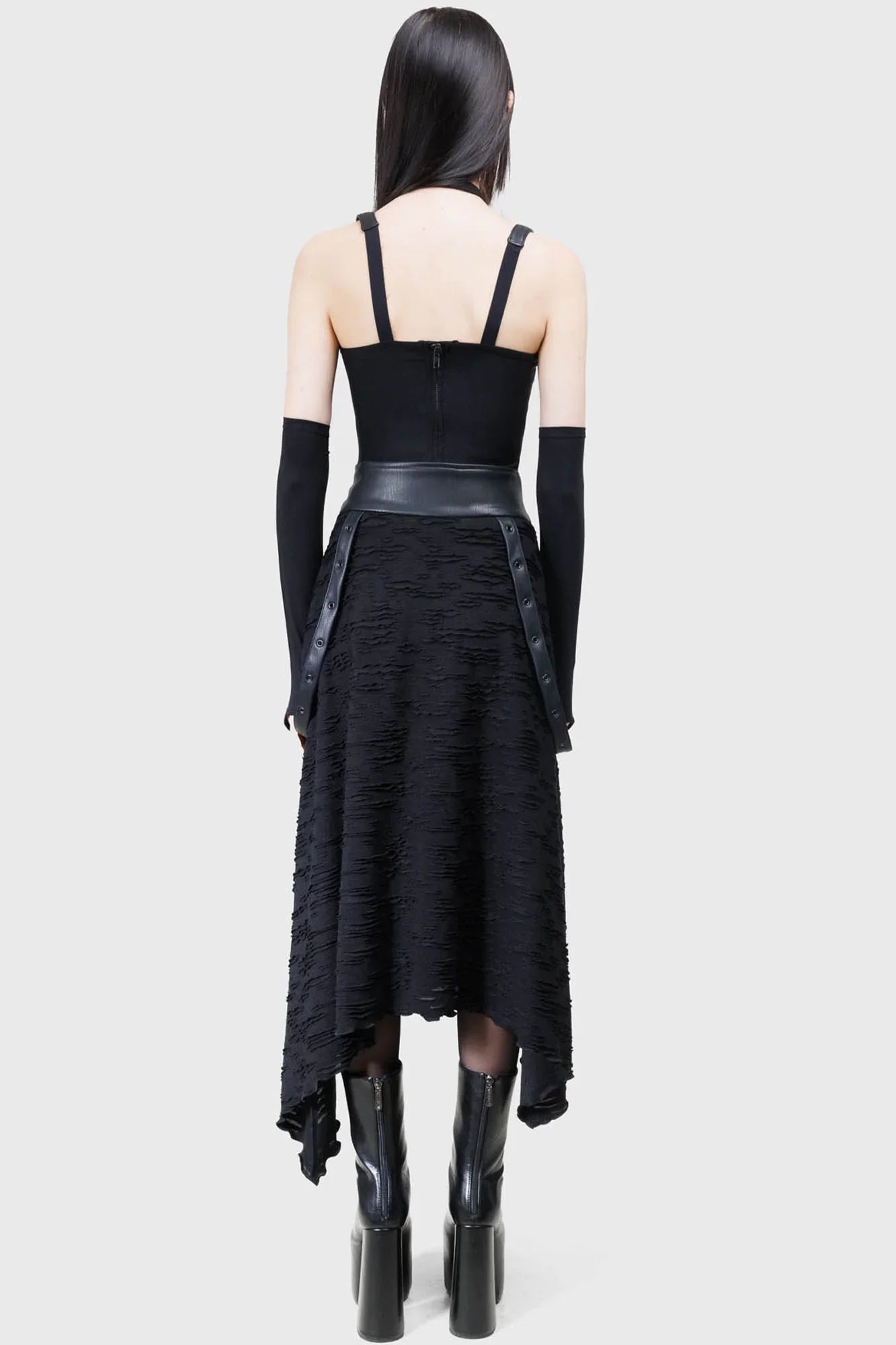 Killstar Gloomara Textured Jersey Skirt - DevilGothic DevilGothic