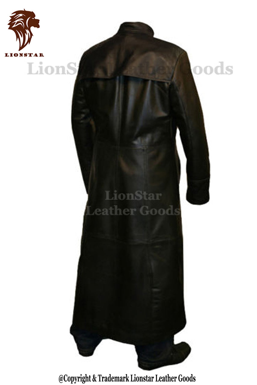 LionStar Unisex Trench Long Leather Coat - DevilGothic DevilGothic