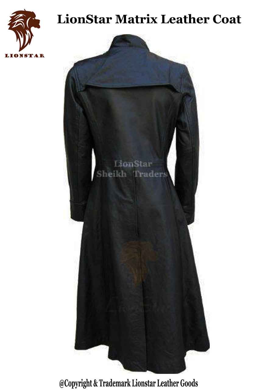 Men's Matrix Gothic Leather Trench Coat