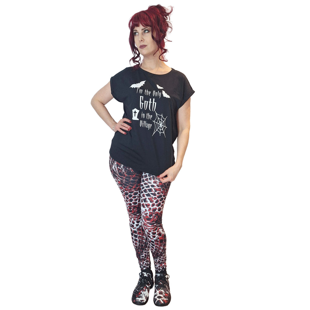“I’m the Only Goth in the Village” Women’s Extended Shoulder T-Shirt – Gothic Attitude - DevilGothic DevilGothic