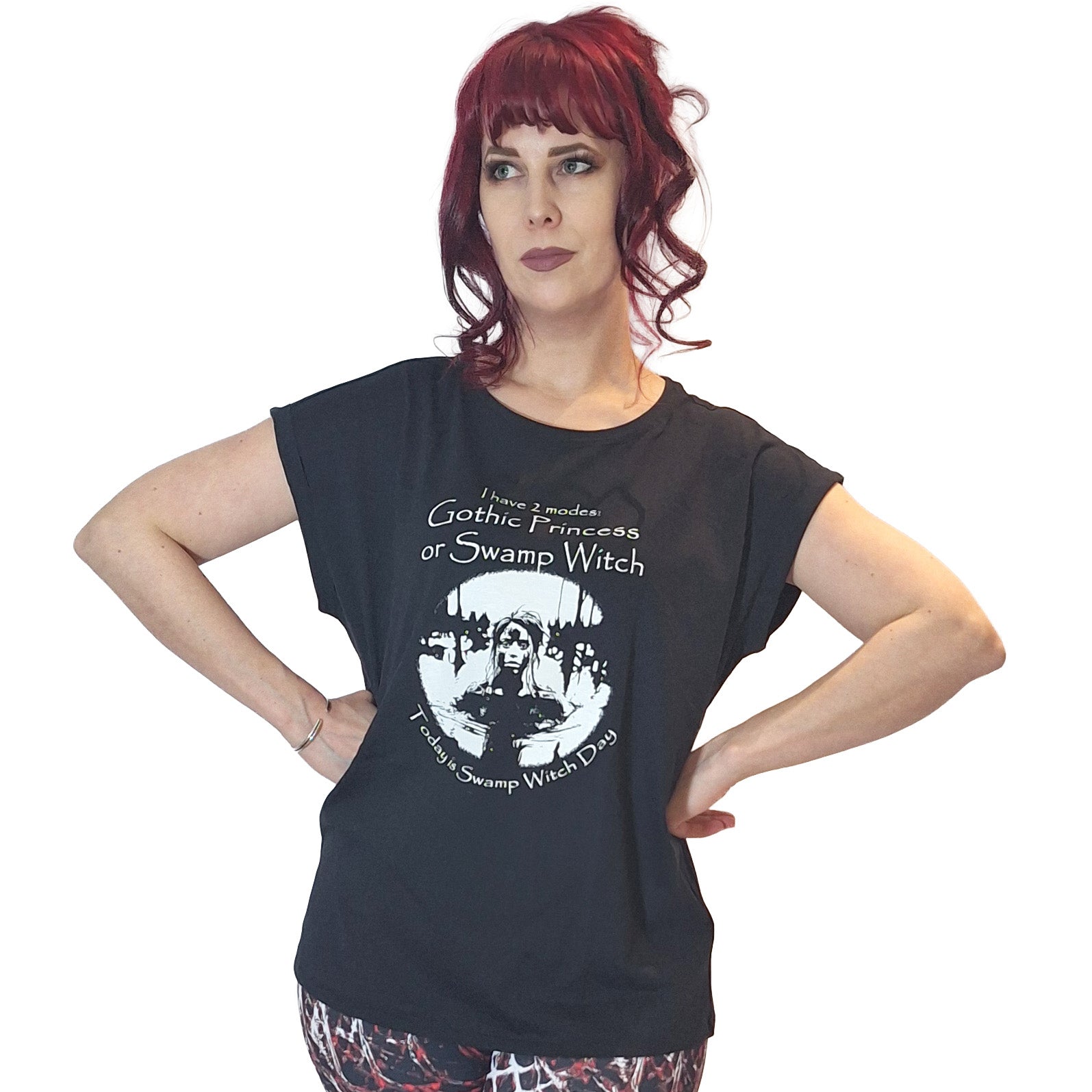 Swamp Witch Women's Extended Shoulder T-Shirt XS-5XL - DevilGothic DevilGothic