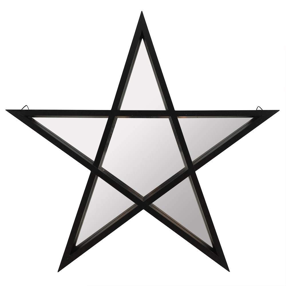 Gothic Gifts Black Framed Pentagram Mirror - DevilGothic DevilGothic
