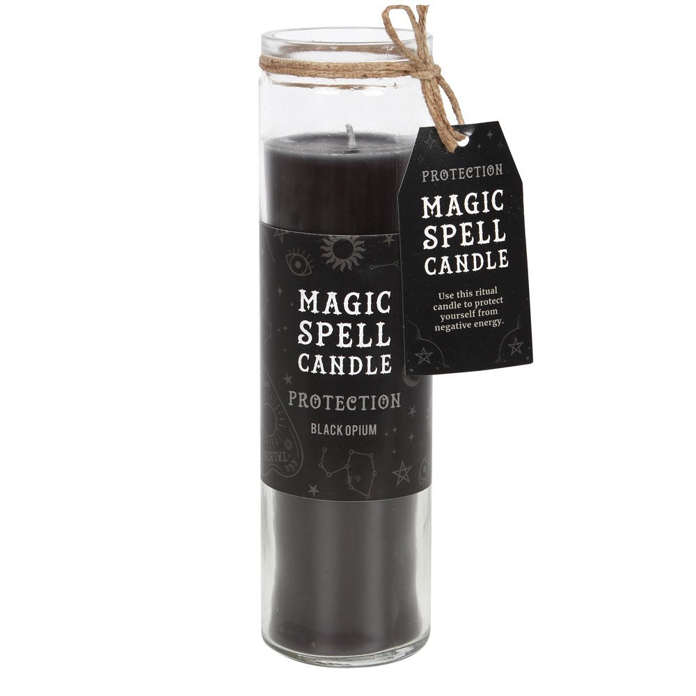Gothic Gifts Black Opium 'Protection' Spell Tube Candle - DevilGothic DevilGothic