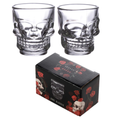 Gothic Gifts Set of 2 Skulls & Roses Skull Shot Glasses - DevilGothic DevilGothic