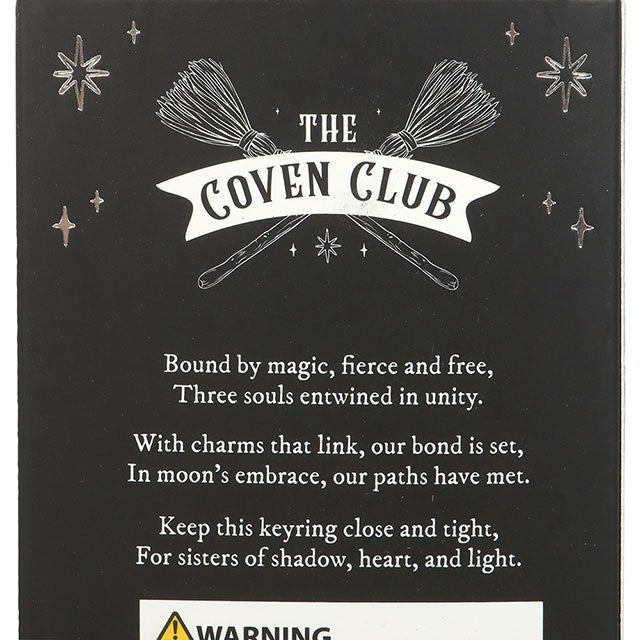 Gothic Gifts Three Coven Sisters Witch Hat Keyrings in One Set - DevilGothic DevilGothic