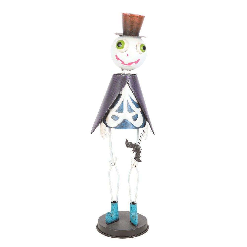 Gothic Gifts Top Hat Metal Skeleton Ornament - DevilGothic DevilGothic