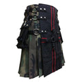 Gothic Camouflage Utility Kilt front panel Interchangeable  & Cargo Pocket