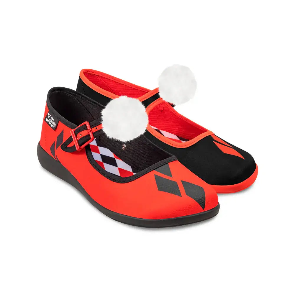 Chocolaticas® Jinxie Women's Mary Jane Flat Shoes - UK 9.5 Left Only! - DevilGothic DevilGothic