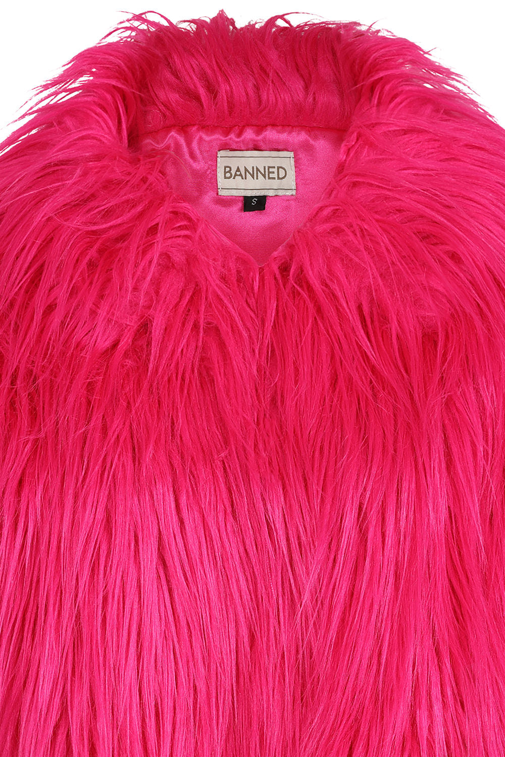 Banned Apparel Glacia Hot Pink Faux Fur Jacket - DevilGothic DevilGothic