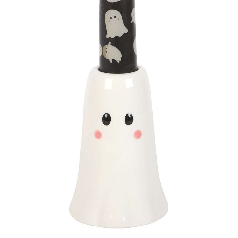 Gothic Gifts Sweet Ghost Candle Holder with Taper Candle - DevilGothic DevilGothic