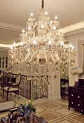 Large Villa 24/32/36/48 Lamps Crystal Chandelier Stair Long Lighting Fixture