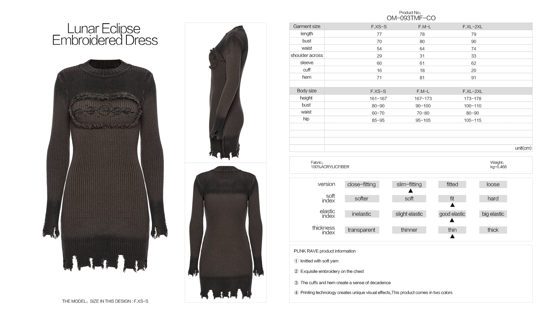 Punk Rave Lunar Eclipse Embroidered Dress - DevilGothic DevilGothic