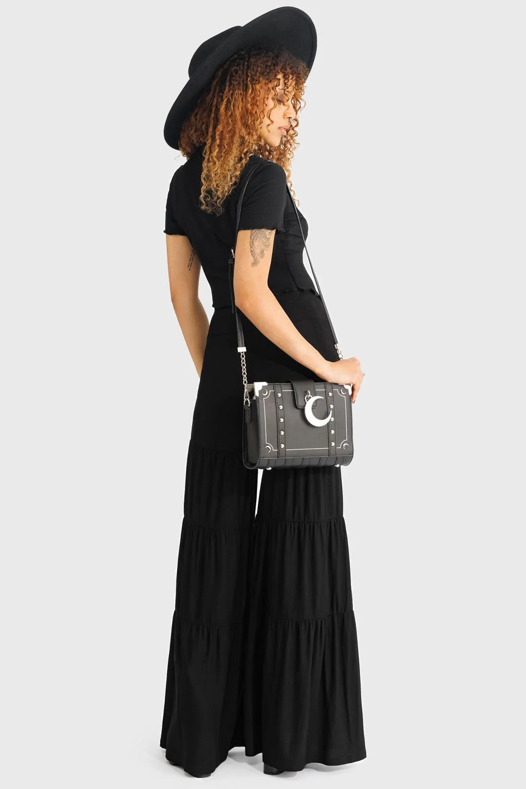 Killstar Maleficum Tiered Wide-Leg Trousers - DevilGothic DevilGothic