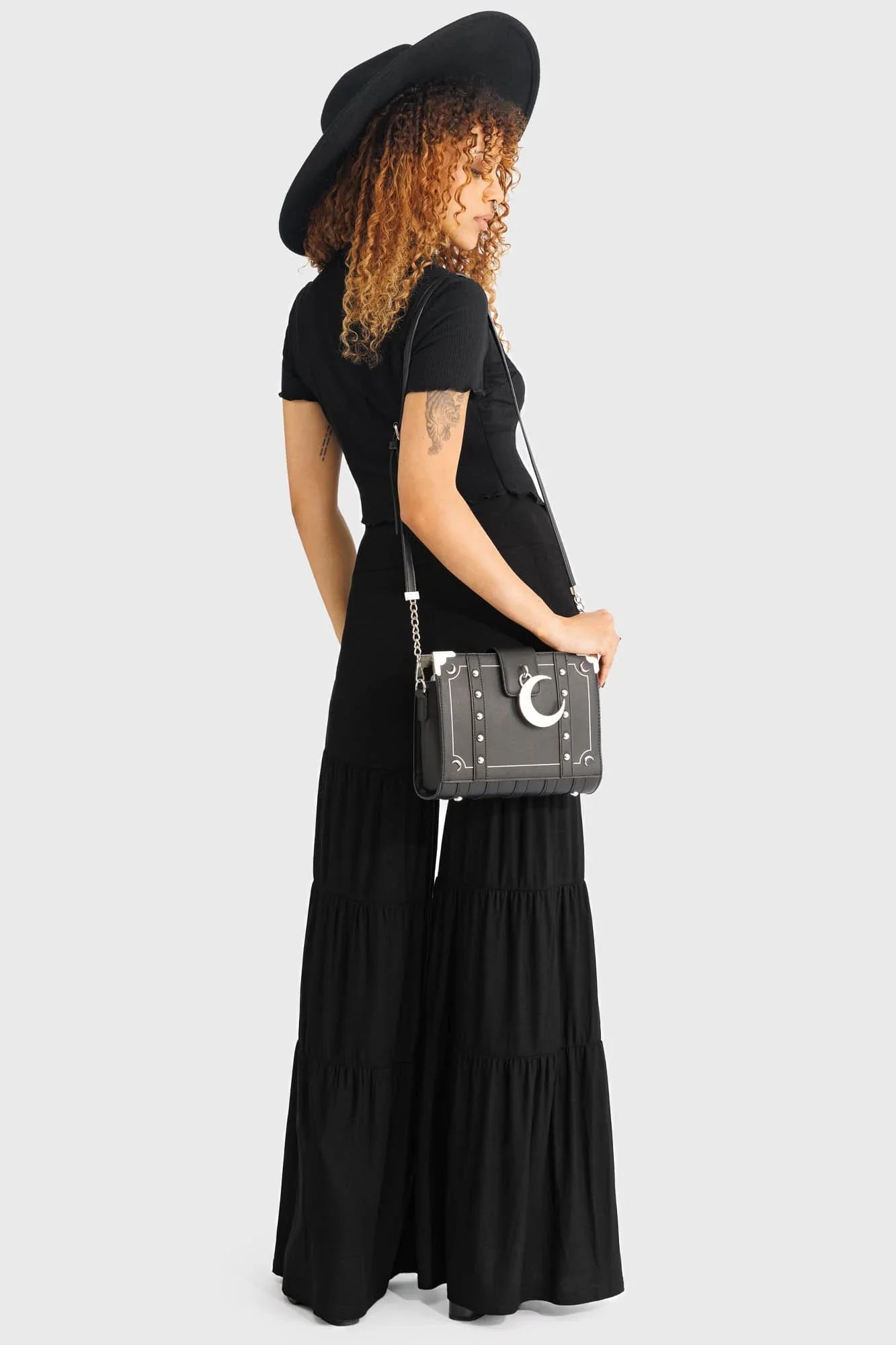 Killstar Maleficum Tiered Wide-Leg Trousers - DevilGothic DevilGothic