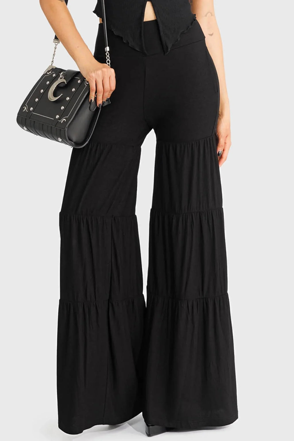 Killstar Maleficum Tiered Wide-Leg Trousers - DevilGothic DevilGothic