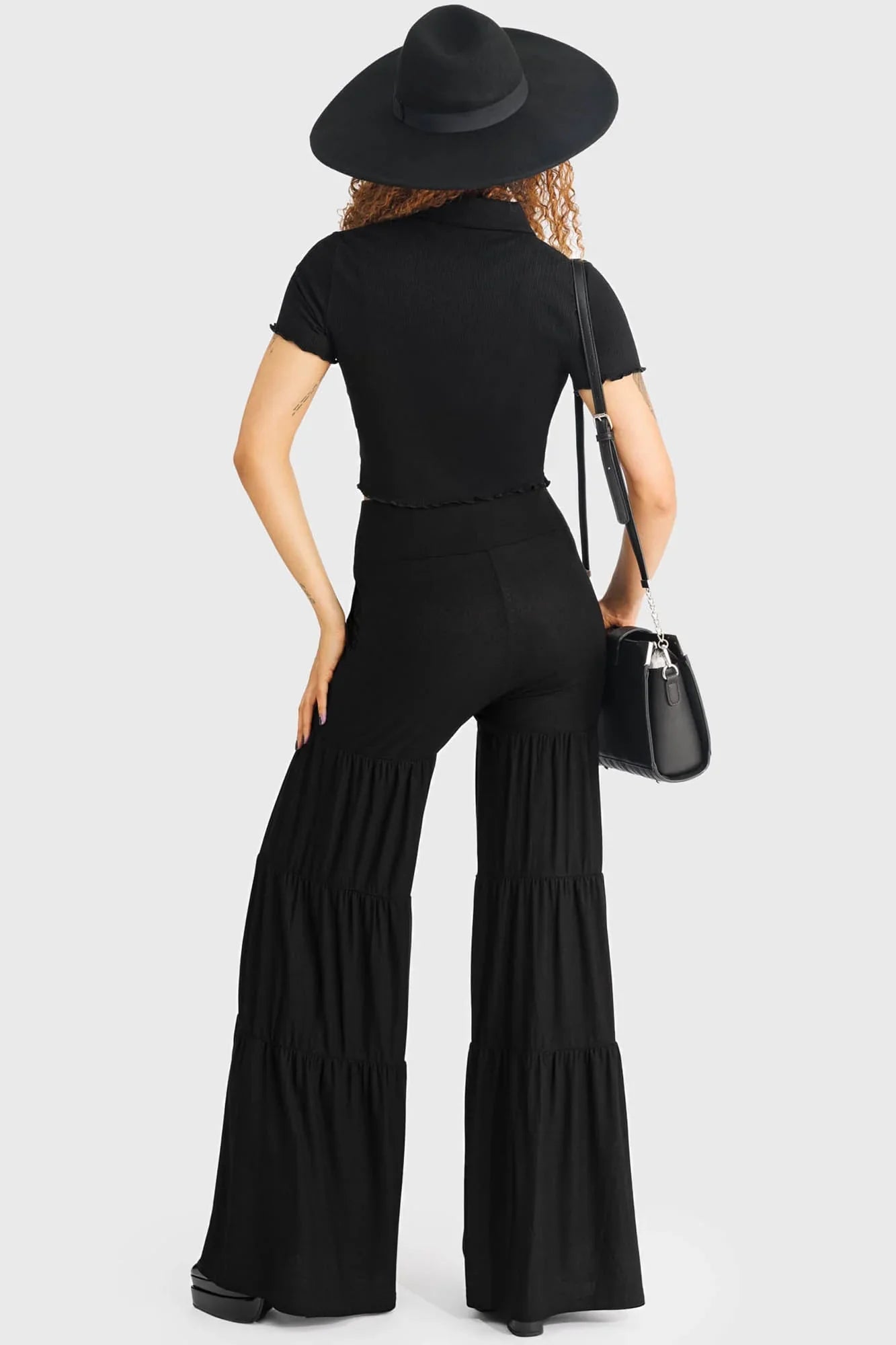 Killstar Maleficum Tiered Wide-Leg Trousers - DevilGothic DevilGothic
