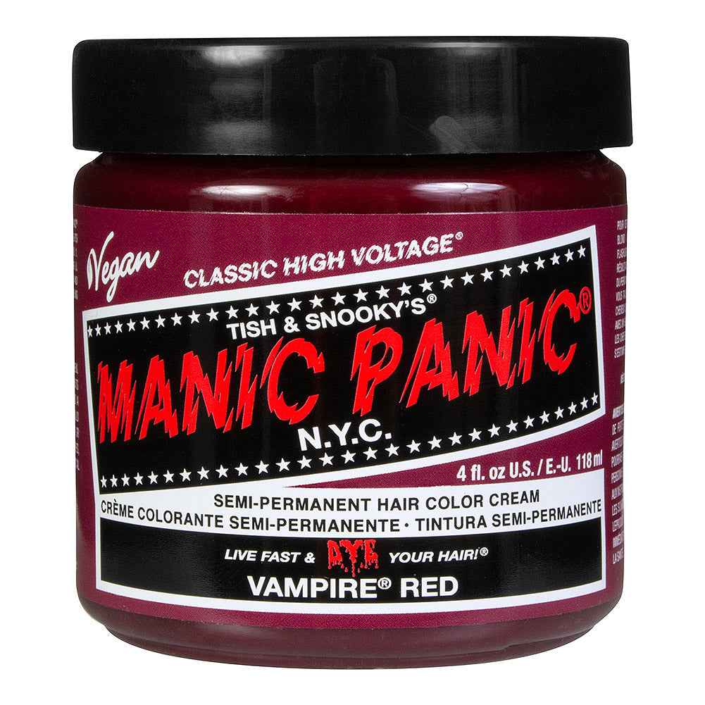 Manic Panic Vampire Red Semi-Permanent Hair Dye - Vibrant Blood Red Vegan