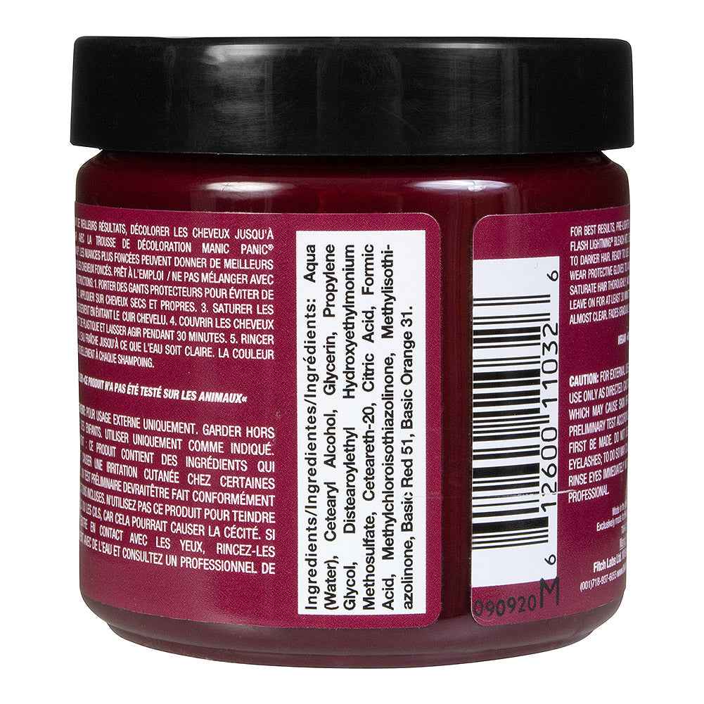 Manic Panic Vampire Red Semi-Permanent Hair Dye - Vibrant Blood Red Vegan